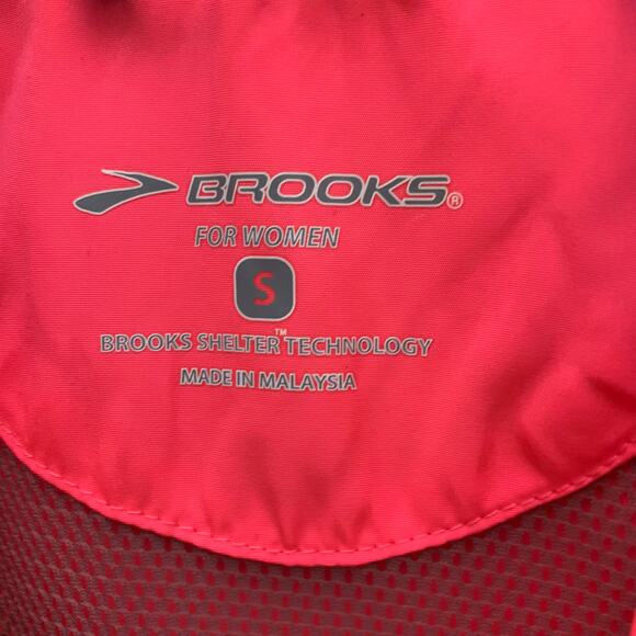 Brooks Jacket Women's Small Essential Run II Night Gear Reflective Zip Pockets - Picture 4 of 8